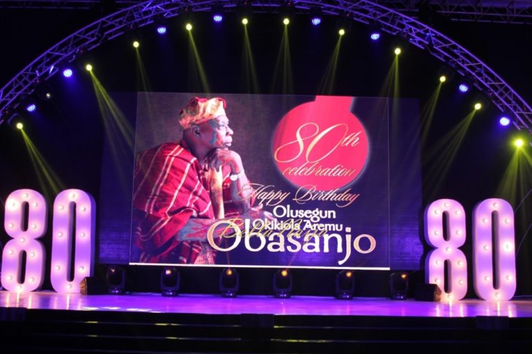 A Chronological Display of Baba’s Life! See Elizabeth R’s Stunning Décor at Former President Olusegun Obasanjo’s 80th Birthday Party
